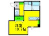 Helena GARDEN 玉串町西Ⅲ 1Rの間取り