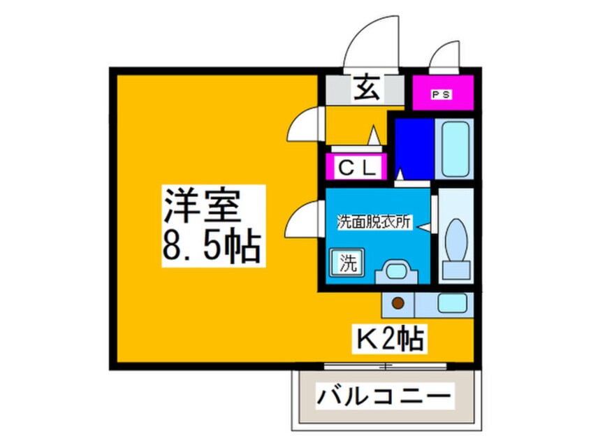 間取図 ウェルバ－ト瓜破