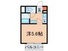 ノベラ御幸通 1Kの間取り