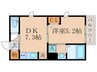 クレール 1DKの間取り