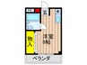 辻村ハイツ 1Rの間取り