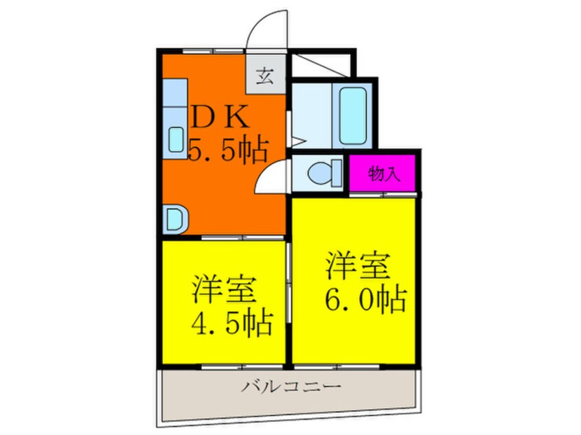 間取図 摂津第６マンション