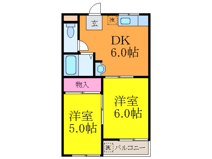 間取図 摂津第６マンション