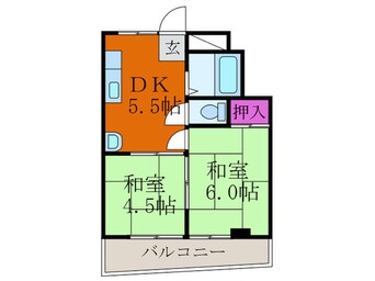 間取図 摂津第６マンション