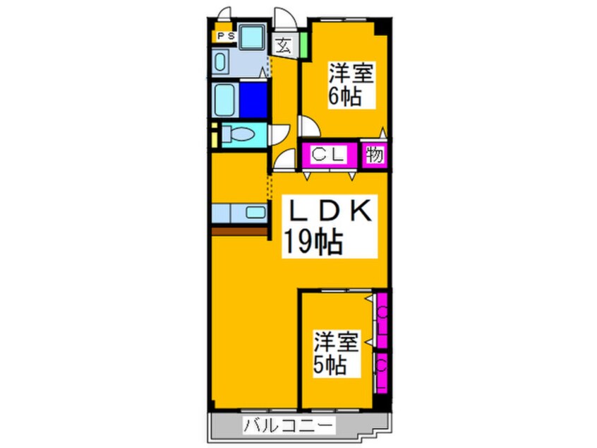 間取図 サンハイムなかもず