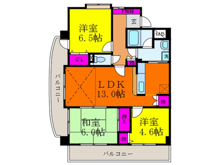 間取図 グレイスコ－ト千里丘