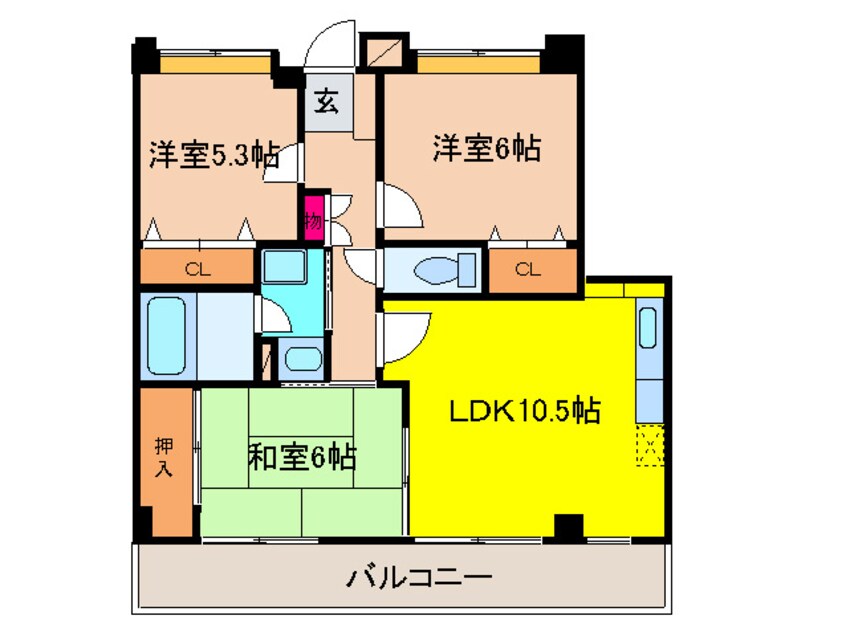 間取図 グレイスコ－ト千里丘