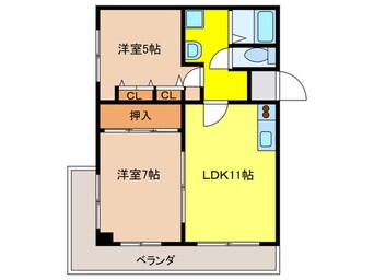 間取図 コンチネンタル西脇