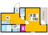 フジパレス遠里小野Ⅴ番館 1Kの間取り