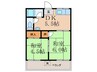 堂の池ハイツ 2DKの間取り