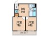 クレ－ル針中野 2DKの間取り