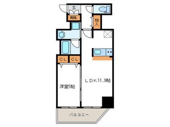 間取図 プレサンス阿波座駅前(604)