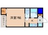 第48長栄レイク唐橋 1Kの間取り