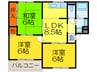 ニュ－リバ－サイド八尾南Ｂ棟 3LDKの間取り