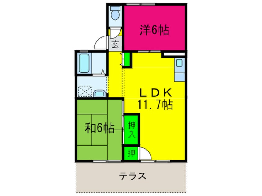 間取図 セジュ－ル深井Ⅰ