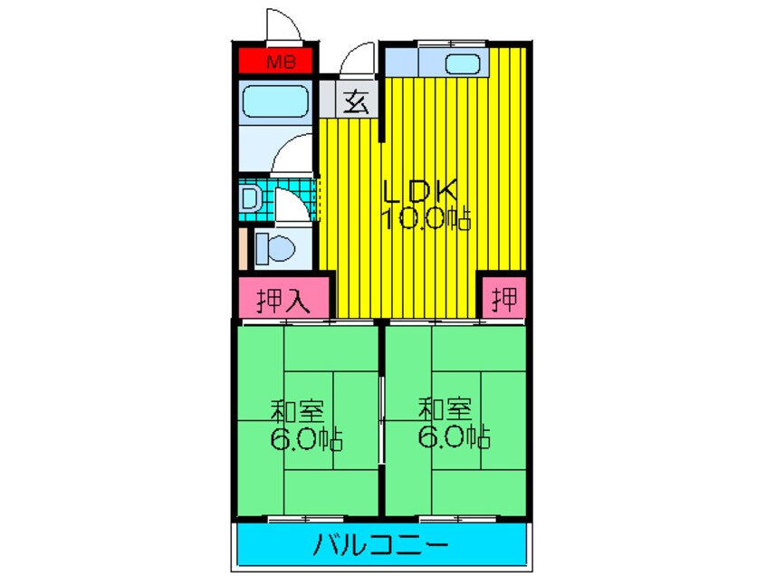 間取図 ロイヤルハイツ木村１号館