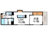 仮)D-ROOM壬生森町 1LDKの間取り