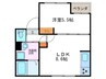 プリオ－レリベルタ桂Ｂ棟 1LDKの間取り