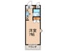 西尾マンション 1Kの間取り