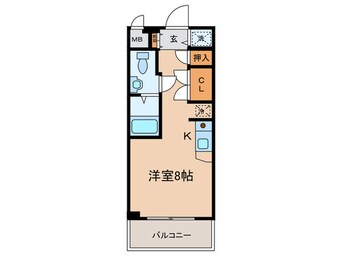 間取図 エスリ－ド御堂筋梅田(608)