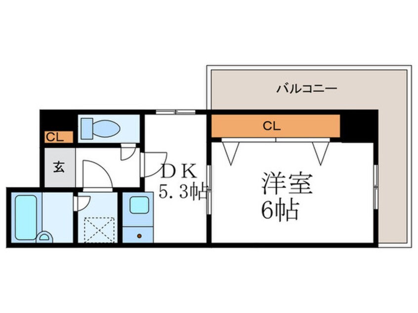 間取図 ﾗｲｵﾝｽﾞﾏﾝｼｮﾝ五条大宮(202)