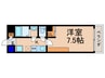 G・F二条城 1Kの間取り