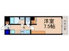 G・F二条城 1Kの間取り