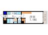 G・F二条城 1Kの間取り