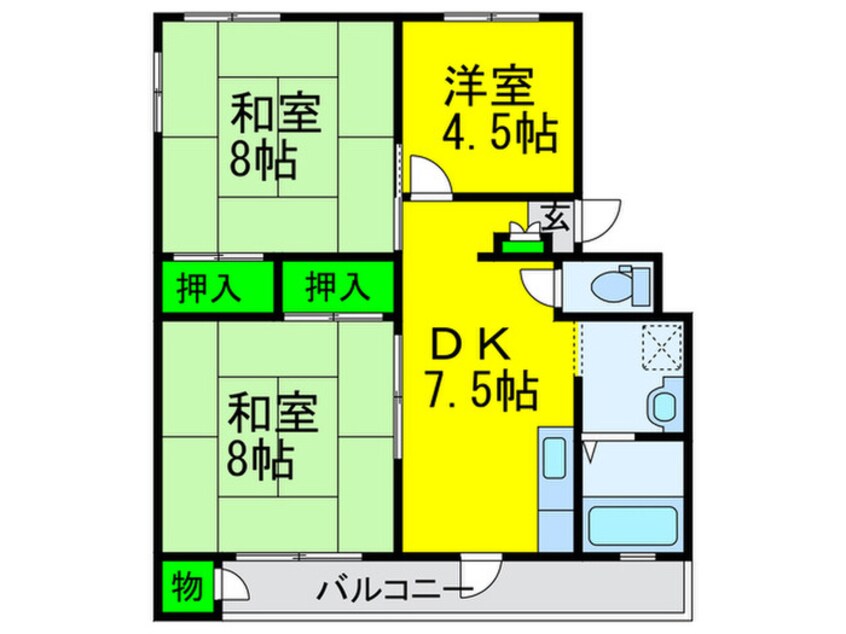 間取図 オータニ公園ハイツ