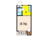 四条コーポ 1Kの間取り