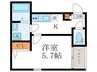 ルピナス西大路 1Kの間取り