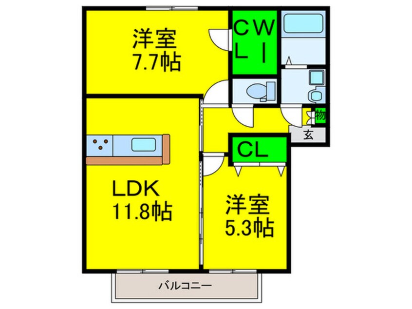 間取図 レジティアコート忠岡