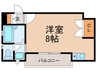 清水マンション 1Rの間取り