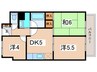 朝日プラザ昭和町（1207） 3DKの間取り