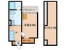 Y´svillage馬場通 1Kの間取り