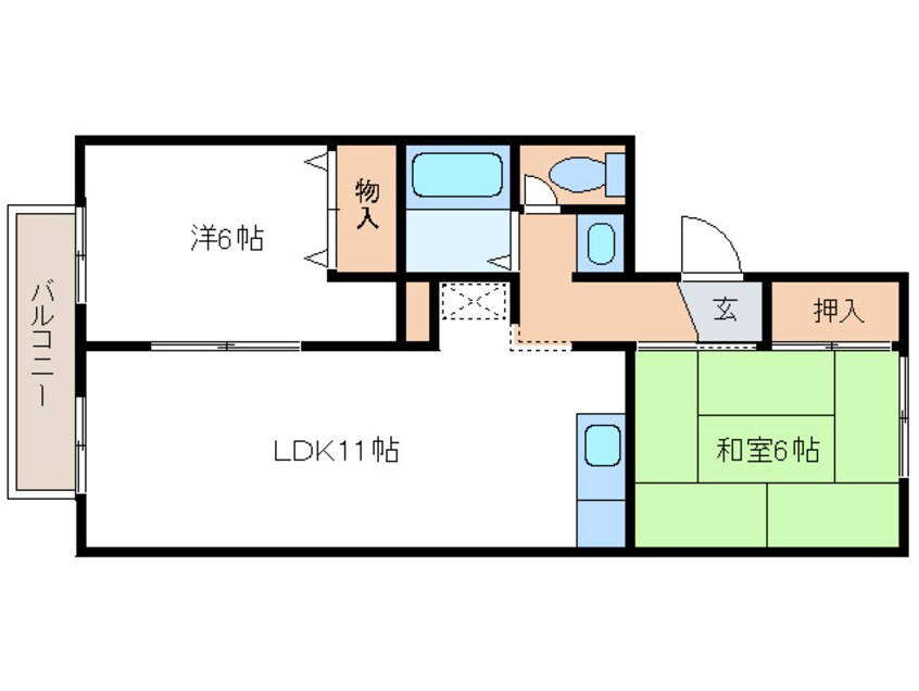 間取図 シャトードイワネ18号館