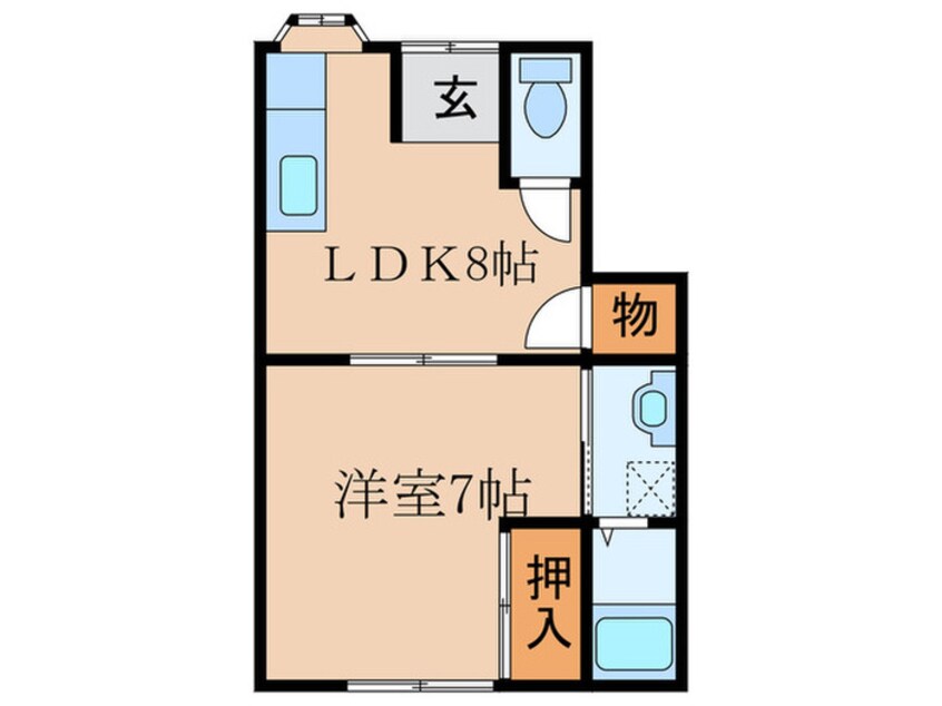 間取図 中井様貸家(１／４)