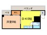 もとしろマンション 1DKの間取り
