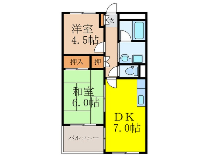 間取図 第２シャト－中尾