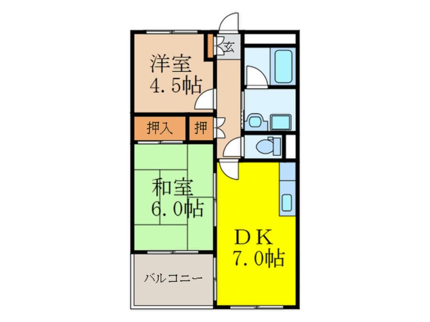 間取図 第２シャト－中尾