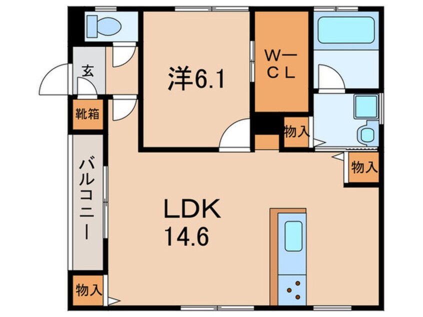 間取図 エレアージュ魚住南