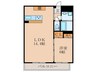仮)シャルレ9番館 1LDKの間取り