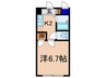 グランタック河原町五条 1Kの間取り