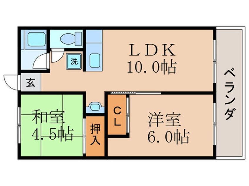 間取図 シティハイムしののめⅡ