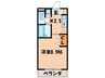 リジェ－ル柳田 1Kの間取り