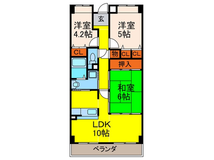 間取り図 パセオ清荒神1番館
