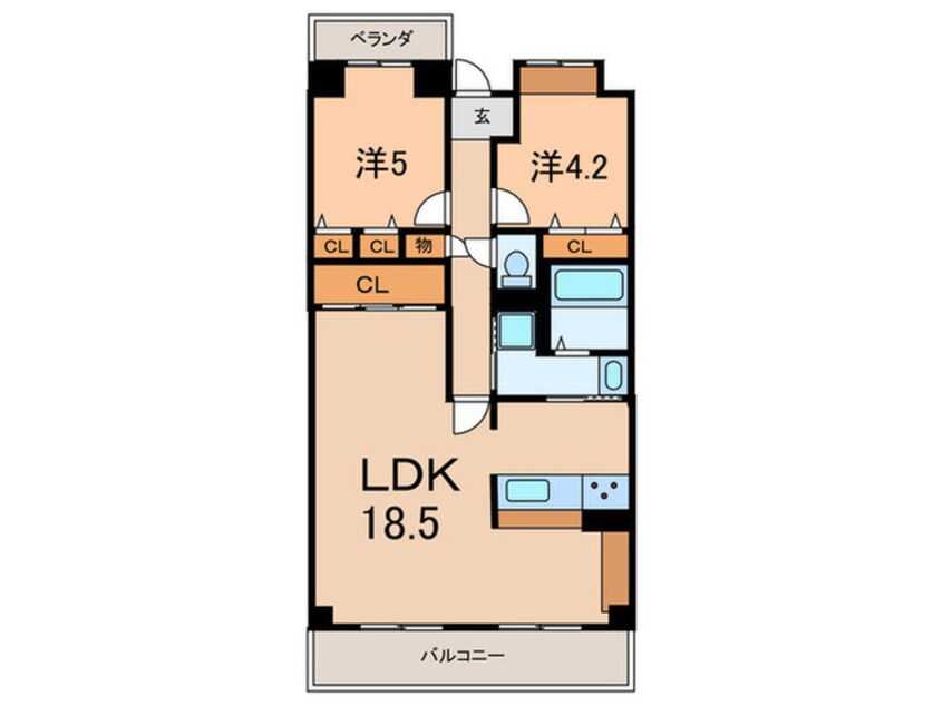 間取図 パセオ清荒神1番館