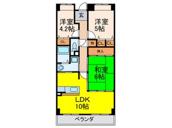 間取図 パセオ清荒神2番館
