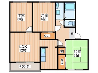 間取図 クィ－ンズコ－トＢ棟