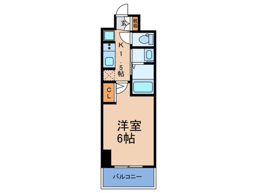 間取図 ｴｽﾃﾑｺｰﾄ難波ｻｳｽﾌﾟﾚｲｽⅦﾘｱﾝ(704)